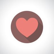 Heart icon with shadow