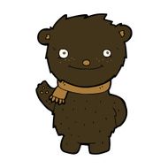 cartoon cute black bear N51