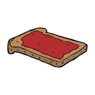 cartoon jam on toast N7