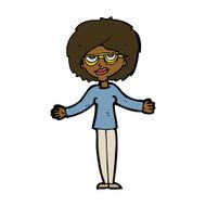 cartoon woman wearing spectacles N34