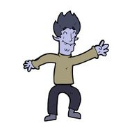 cartoon happy vampire man N23