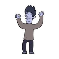 cartoon happy vampire man N24