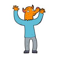 cartoon happy fox man N18