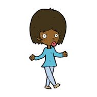 cartoon confused woman N94