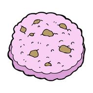 pink cookie cartoon N7