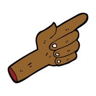 cartoon pointing hand N43