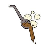 cartoon pouring gravy N8