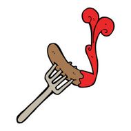 cartoon hotdog and ketchup N8