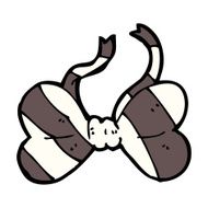 cartoon striped bow tie N8