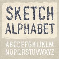 Hatching Alphabet Symbols Set Vector EPS 10