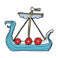 Cartoon Viking Ship N27