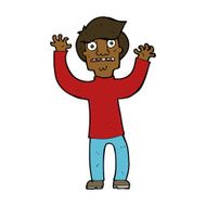 cartoon terrified man N204