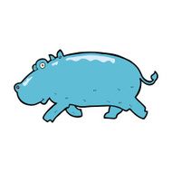 cartoon hippopotamus N11