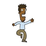 cartoon shrieking man N13