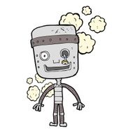 cartoon funny robot N69