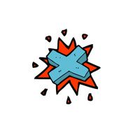 cartoon negative cross symbol N8