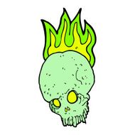 cartoon spooky skull N134