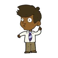 cartoon boy asking question N22