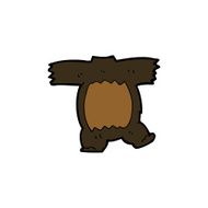 cartoon black bear body N4
