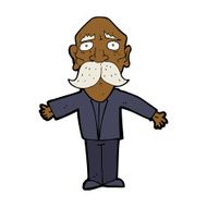 cartoon disappointed old man N6