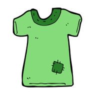 cartoon patched old tee shirt N8