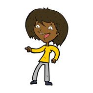cartoon woman laughing and pointing N8