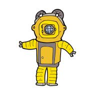 cartoon deep sea diver N24