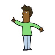 cartoon man advising caution N8