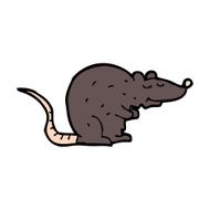 cartoon black rat N7