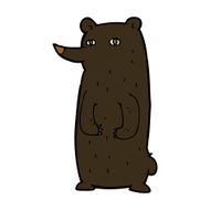 funny cartoon black bear N19