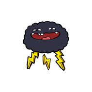 happy cartoon cloud N22