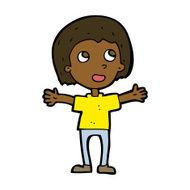 cartoon happy person N25