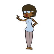 cartoon woman wearing spectacles N35