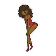 cartoon woman in lingerie N37