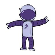 Cartoon Astronaut N114