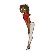 cartoon attractive girl N16