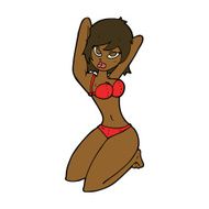cartoon sexy woman posing N7