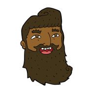 cartoon laughing bearded man N7