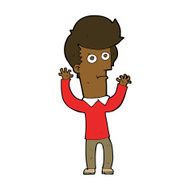 cartoon shocked man N103