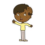 cartoon boy with growth on head N31