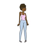 cartoon pretty woman N224