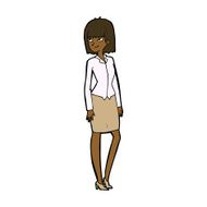 cartoon pretty businesswoman N7