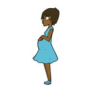 cartoon pregnant woman N21