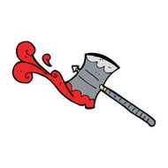 cartoon double sided axe N16