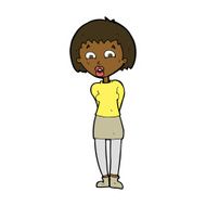 cartoon surprised woman N187