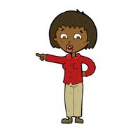 cartoon pointing woman N23