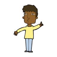 cartoon man raising point N7