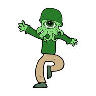 cartoon alien monster man N16