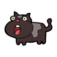 cartoon shocked cat N6