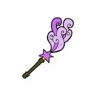 cartoon magic wand casting spell N11